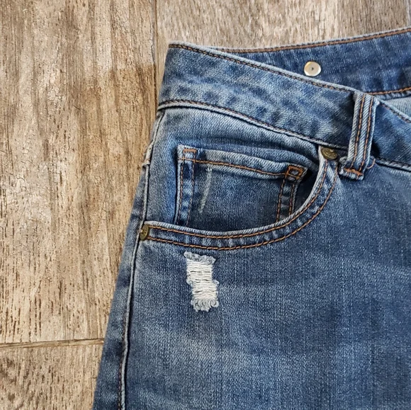 CAbi Jeans Curvy Skinny Blue Size 10 Distressed #5091 - Picture 3 of 7